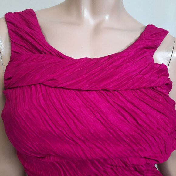 Suzi Chin for Maggy Boutique Dress size 4 Pink Sleeveless Mini Fitted Sheath - Picture 3 of 7